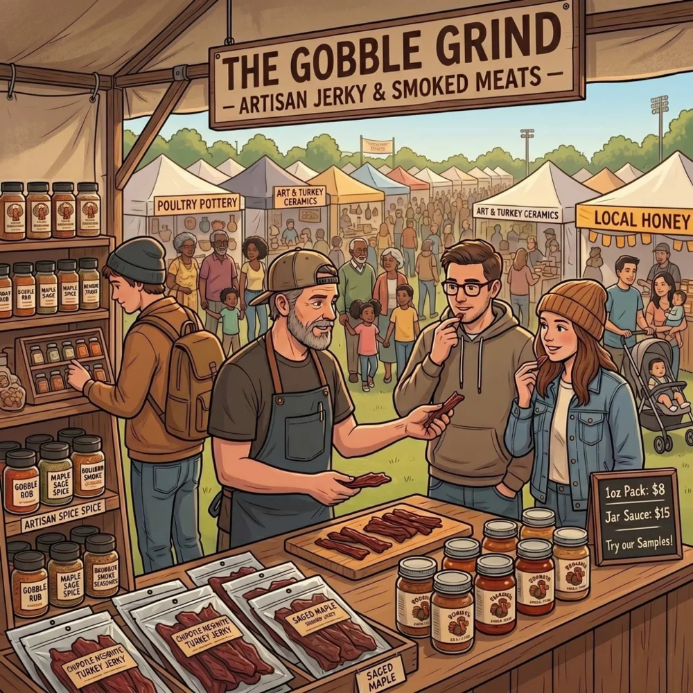 Shop zone festival concept illustration